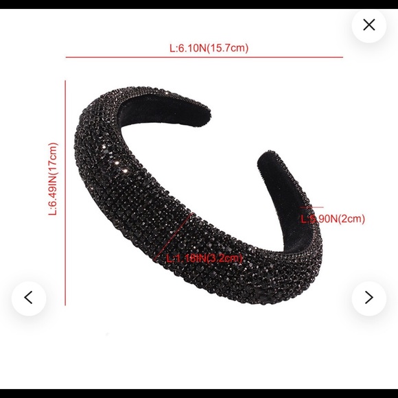 Bejeweled Padded Rhinestone Statement Headband - Picture 3 of 7